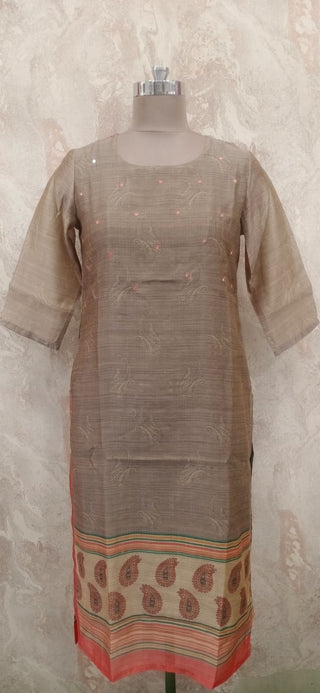 Chanderi straight Kurta