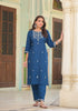 Blue Straight Kurta Set