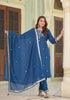 Blue Straight Kurta Set