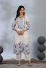 White & Purple Kurta Set