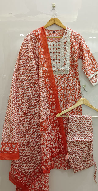 Orange kurta set