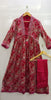 Maroon chinon kurta set