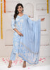 Sky Blue Cotton Kurta Set