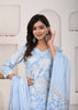 Sky Blue Cotton Kurta Set