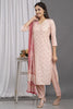 Pink Muslin Kurta Set