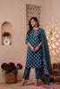 Blue cotton kurta set