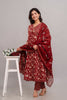 Red cotton kurta set