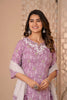 Purple cotton kurta set