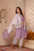 Purple cotton kurta set