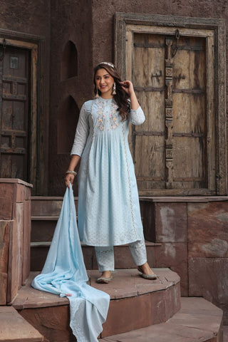 Light Blue Kurta Set