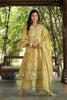 Light  yellow A line kurta set