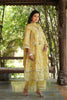 Light  yellow A line kurta set