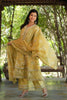 Light  yellow A line kurta set