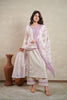 Purple & White Kurta Set